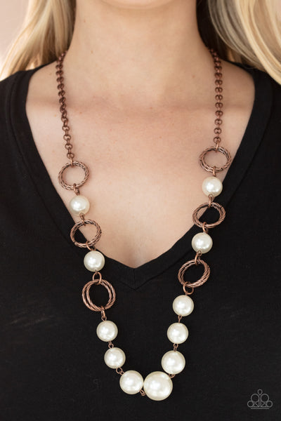 Paparazzi COUNTESS Me In - Copper Necklace