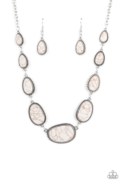 Paparazzi Elemental Eden - White Necklace