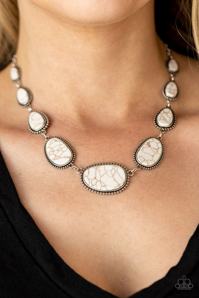 Paparazzi Elemental Eden - White Necklace