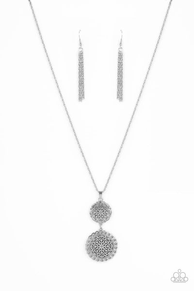 Paparazzi Meet Me At The Garden Gate - Silver Necklace