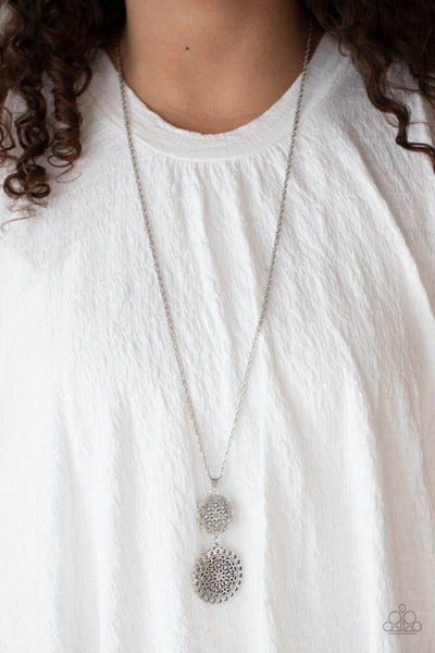 Paparazzi Meet Me At The Garden Gate - Silver Necklace