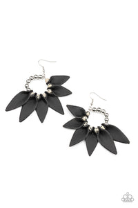 Paparazzi Flower Child Fever - Black Earrings