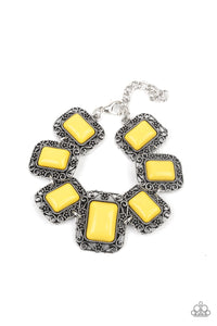 Paparazzi Retro Rodeo - Yellow Bracelet
