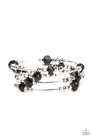 Paparazzi Showy Shimmer - Black Bracelet