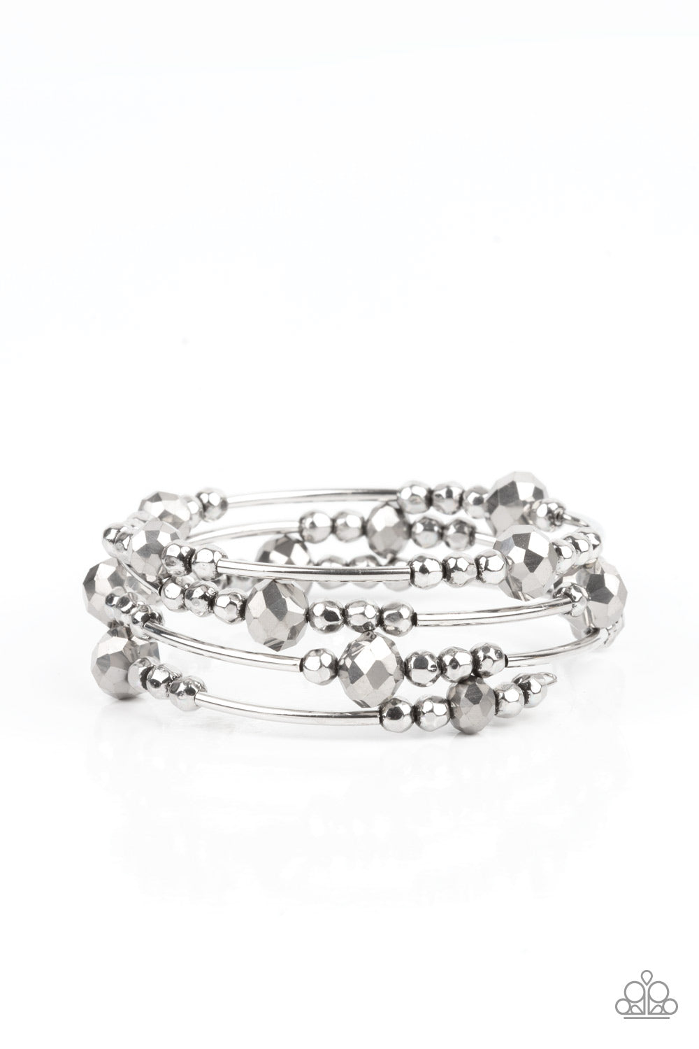 Paparazzi Showy Shimmer - Silver Bracelet