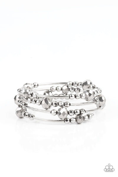 Paparazzi Showy Shimmer - Silver Bracelet