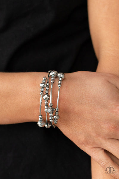 Paparazzi Showy Shimmer - Silver Bracelet