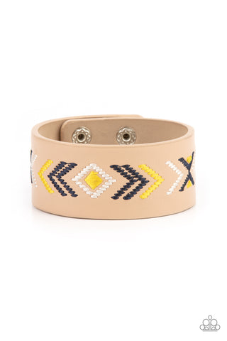 Paparazzi Cliff Glyphs - Yellow Bracelet