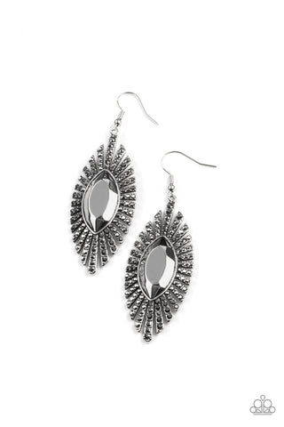 Paparazzi Who Is The FIERCEST Of Them All - Silver Earrings
