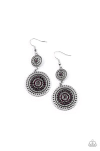 Paparazzi Bohemian Bedazzle - Purple Earrings