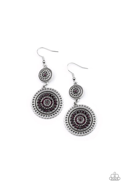 Paparazzi Bohemian Bedazzle - Purple Earrings