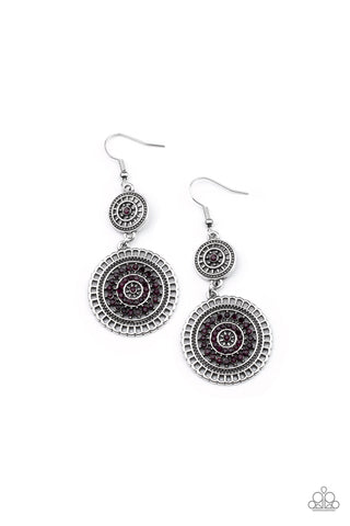 Paparazzi Bohemian Bedazzle - Purple Earrings