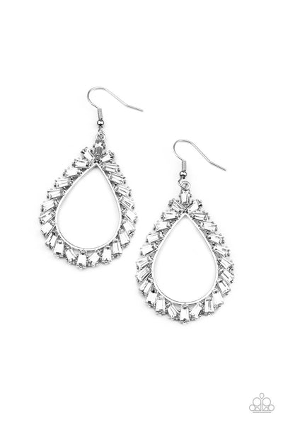 Paparazzi Stay Sharp - White Earrings