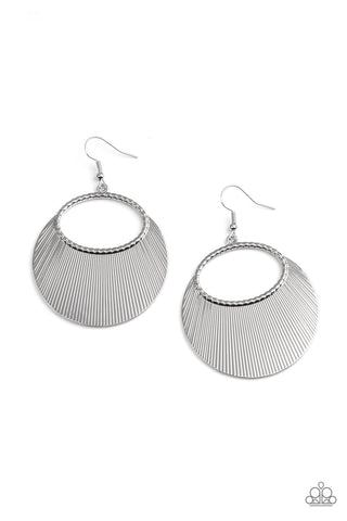 Paparazzi Fan Girl Glam - Silver Earrings