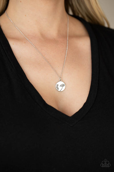 Paparazzi Hold On To Hope - Silver Necklace