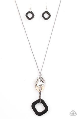Paparazzi Top Of The WOOD Chain - Black Necklace