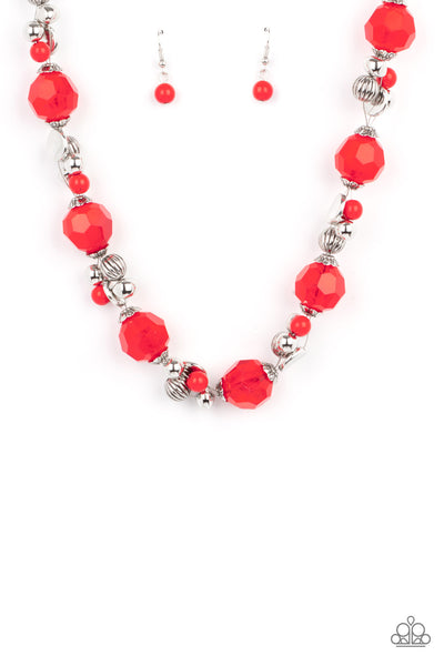 Paparazzi Vidi Vici VACATION - Red Necklace