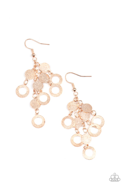 Paparazzi Im Always BRIGHT - Rose Gold Earrings