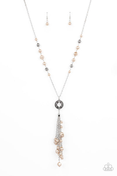Paparazzi Tasseled Treasure - Brown Necklace