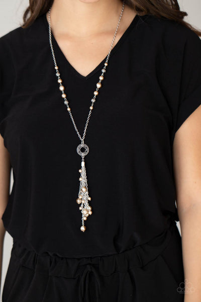 Paparazzi Tasseled Treasure - Brown Necklace