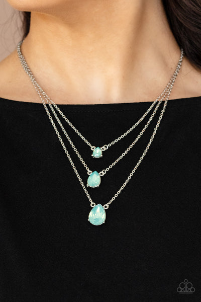 Paparazzi Dewy Drizzle - Green Necklace