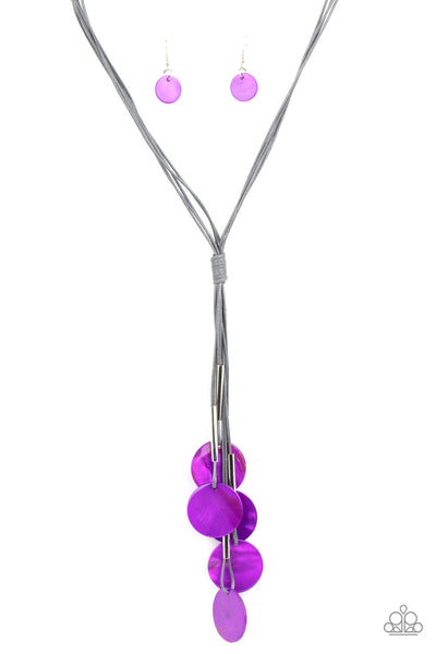 Paparazzi Tidal Tassels - Purple Necklace