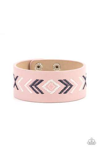 Paparazzi Cliff Glyphs - Pink Bracelet