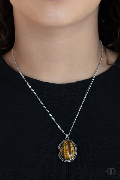 Paparazzi Tranquil Talisman - Brown Necklace