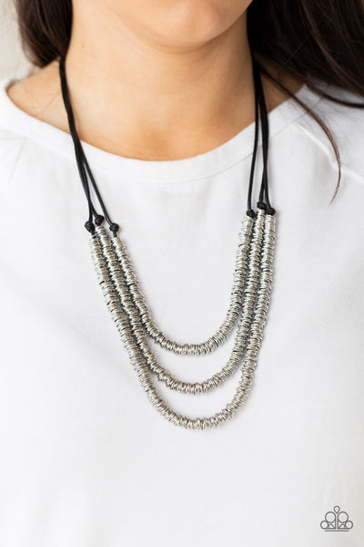 Paparazzi RING to Reason - Black Necklace