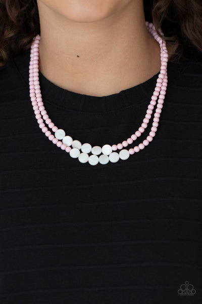 Paparazzi Extended STAYCATION - Pink Necklace