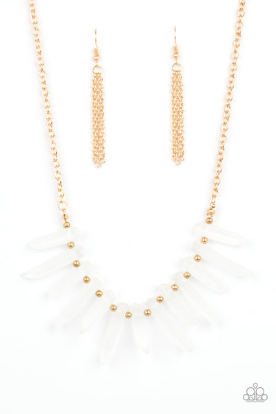 Paparazzi Ice Age Intensity - Gold Necklace