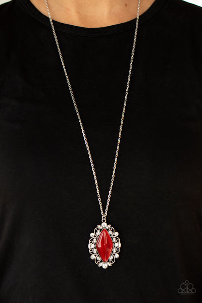 Paparazzi Exquisitely Enchanted - Red Necklace