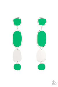 Paparazzi All Out Allure - Green Earrings