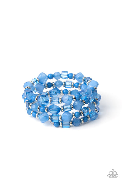 Paparazzi Girly Girl Glimmer - Blue Bracelet