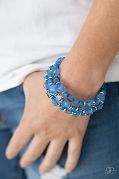 Paparazzi Girly Girl Glimmer - Blue Bracelet