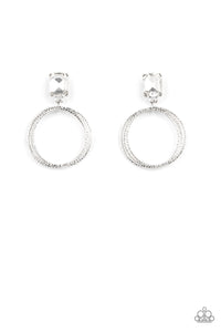 Paparazzi Prismatic Perfection - White Earrings