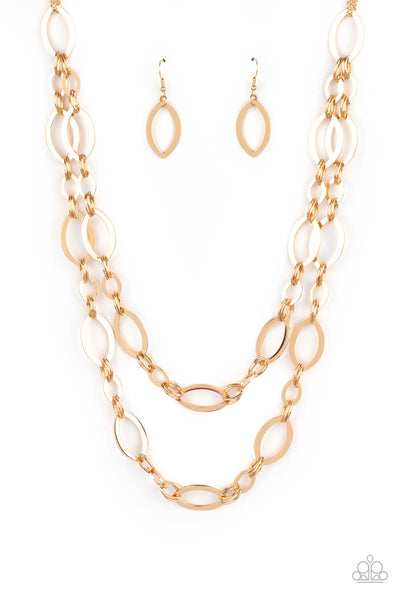Paparazzi The OVAL-achiever - Gold Necklace