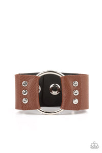 Paparazzi Moto Mayhem - Brown Bracelet