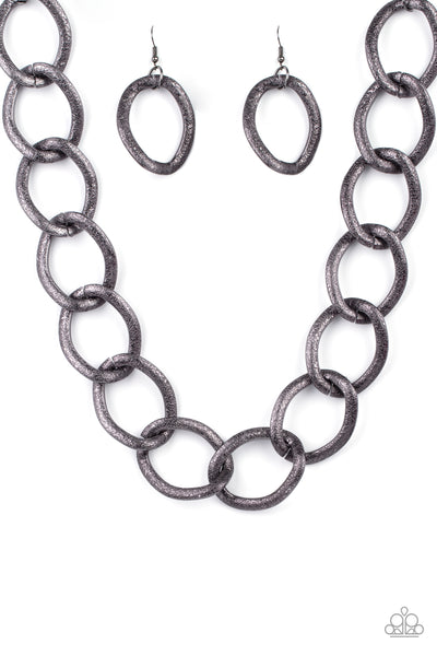 Paparazzi Industrial Intimidation - Black Necklace