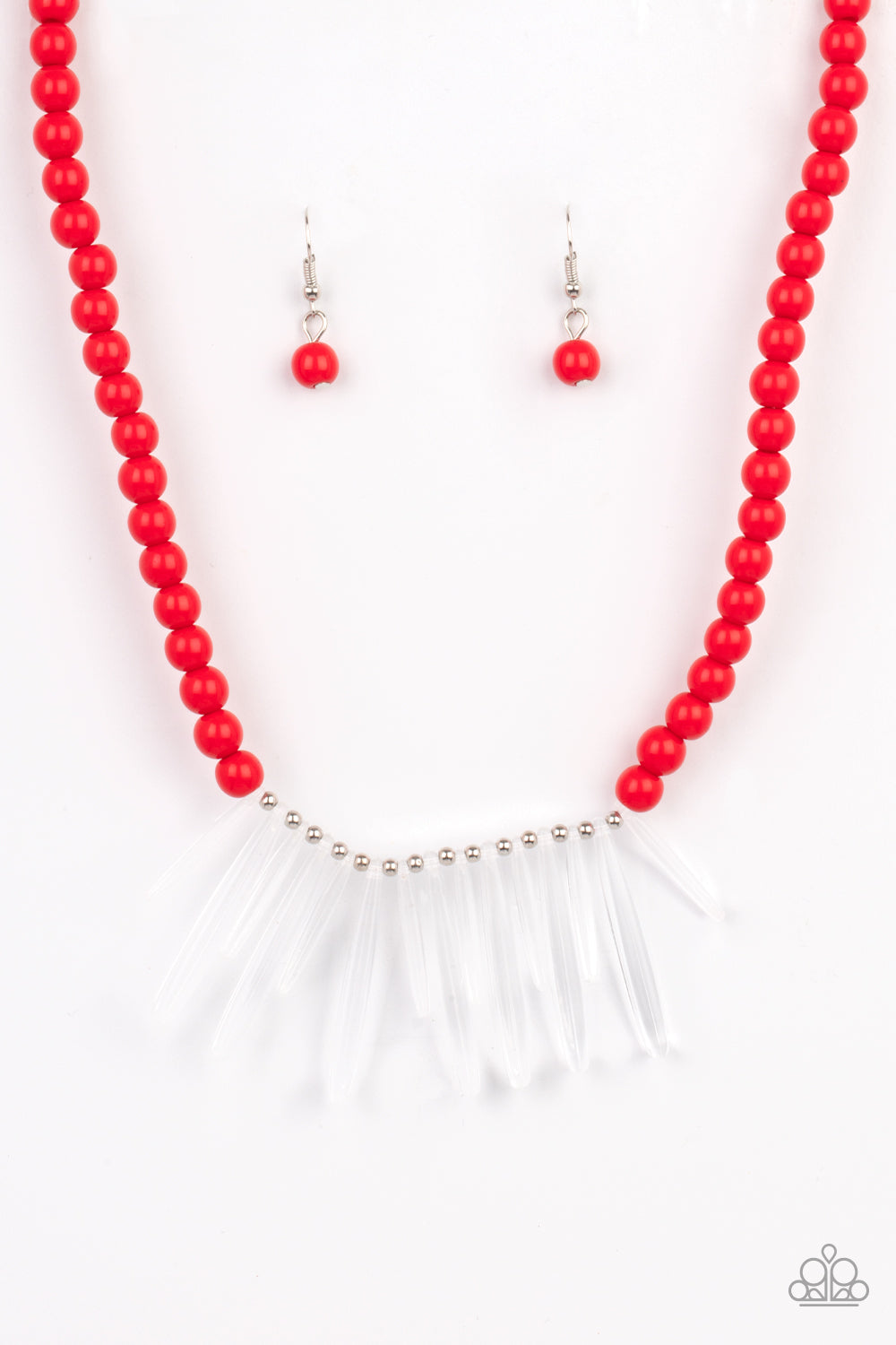Paparazzi Icy Intimidation - Red Necklace