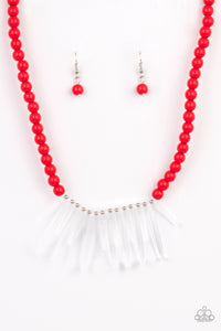 Paparazzi Icy Intimidation - Red Necklace