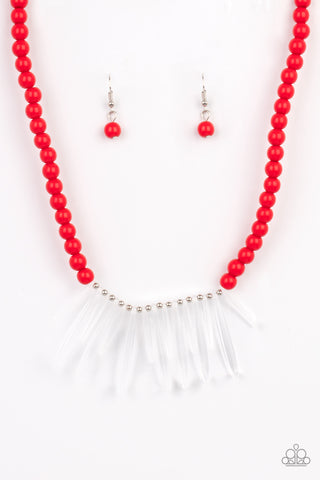 Paparazzi Icy Intimidation - Red Necklace