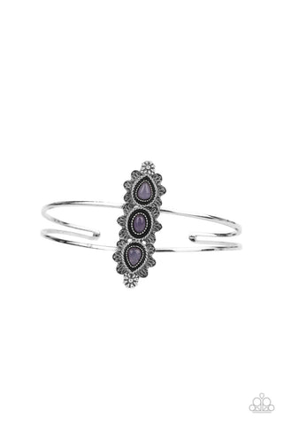 Paparazzi Fairytale Flowerbeds - Purple Bracelet