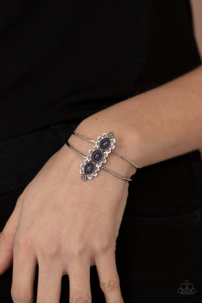Paparazzi Fairytale Flowerbeds - Purple Bracelet