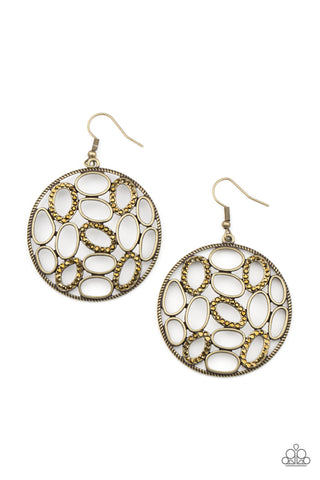 Paparazzi Watch OVAL Me - Brass Earrings