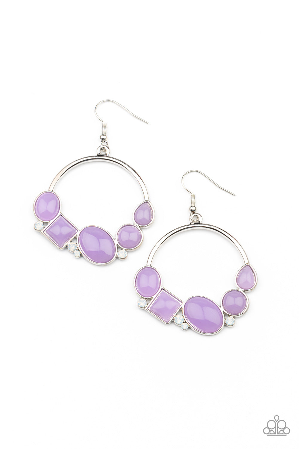 Paparazzi Beautifully Bubblicious - Purple Earrings