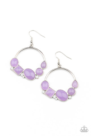 Paparazzi Beautifully Bubblicious - Purple Earrings