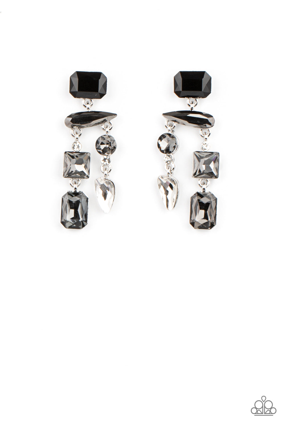 Paparazzi Hazard Pay - Silver Earrings