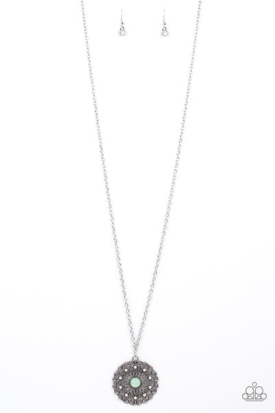 Paparazzi Opal Gardens - Green Necklace