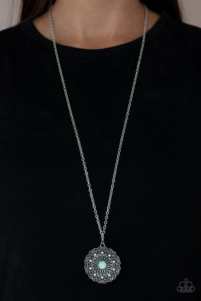 Paparazzi Opal Gardens - Green Necklace